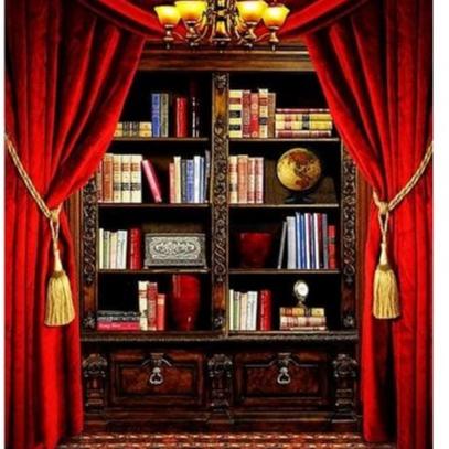 HKTI Background Foto / Rak Buku/ Latar Belakang Wisuda WS-30 uk 3x2,5m Studio Photo ₧ 80