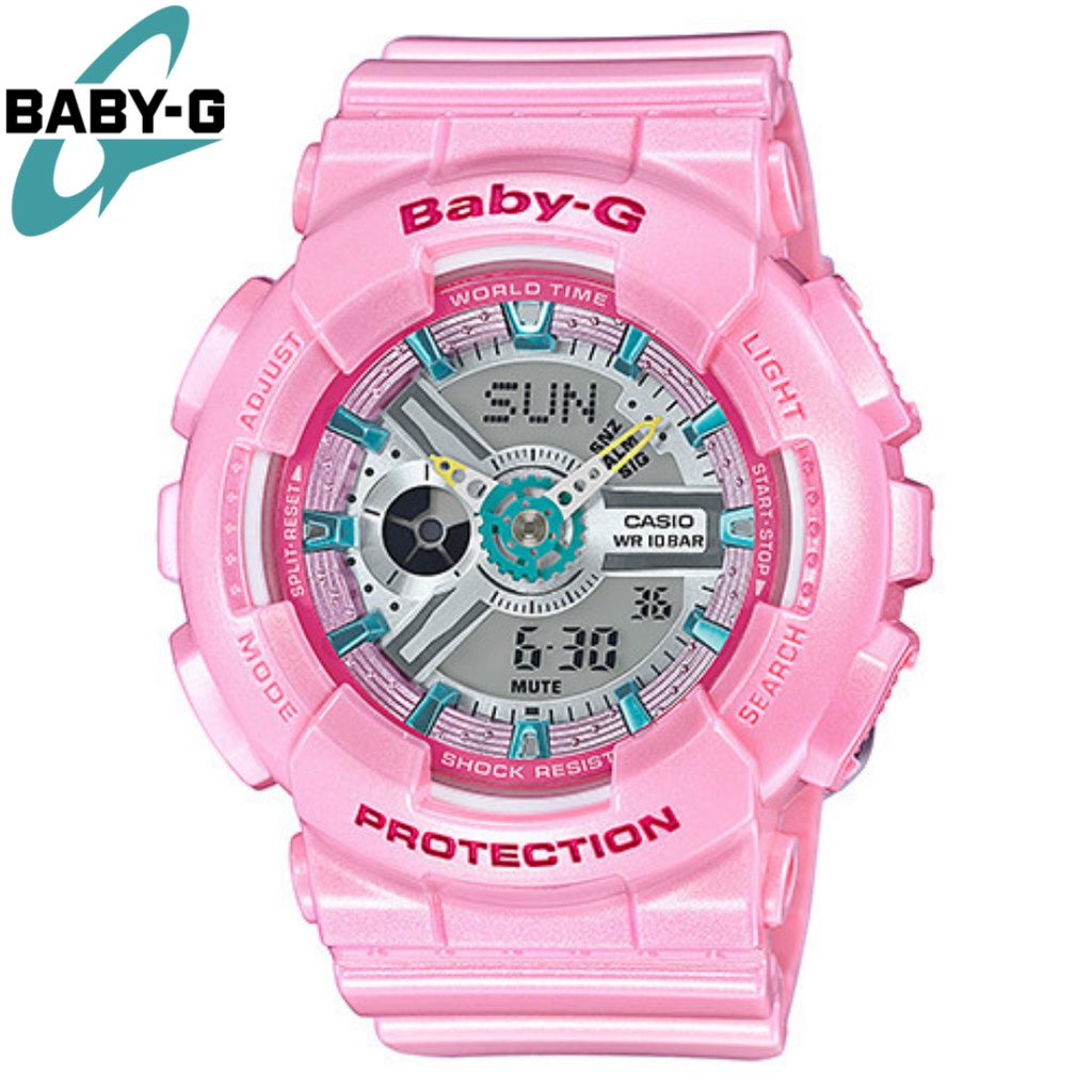 Jam Tangan Casio Baby-G BA-110 Dualtime Analog Digital - Box Fullset