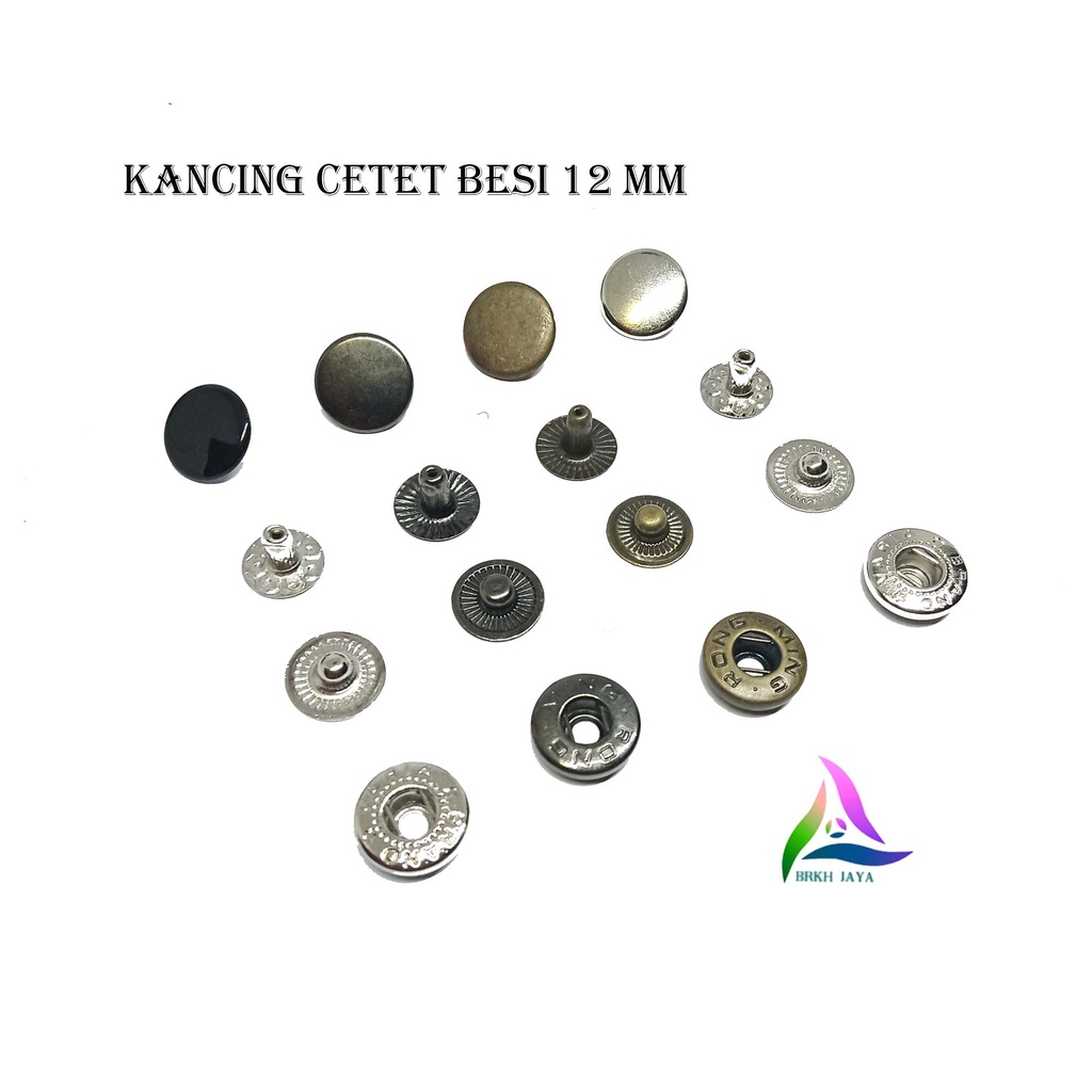 KANCING CETET BESI SNAP BUTTON DIAMETER 12 MM 330