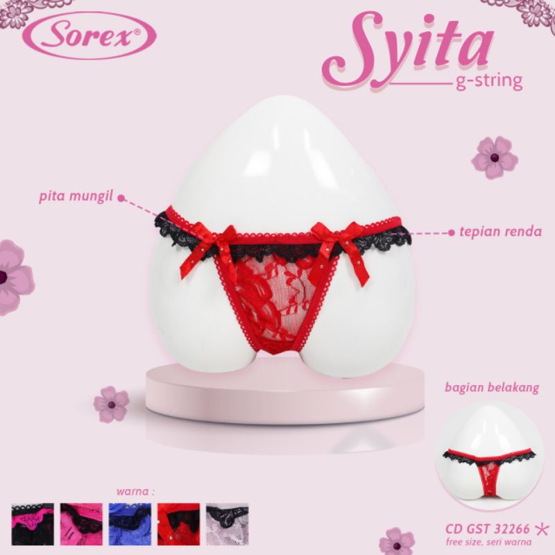 Sorex GST 32263 32266 32267 32269 sexy look celana dalam wanita G-string