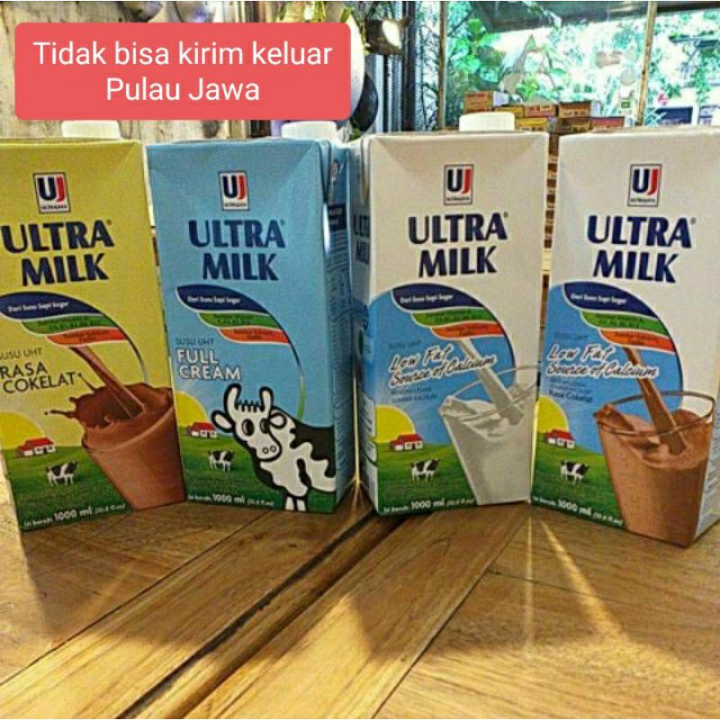 Susu Ultramilk 1000 Ml 1l Full Cream Coklat Low Fat Plain Low Fat Coklat Shopee Indonesia