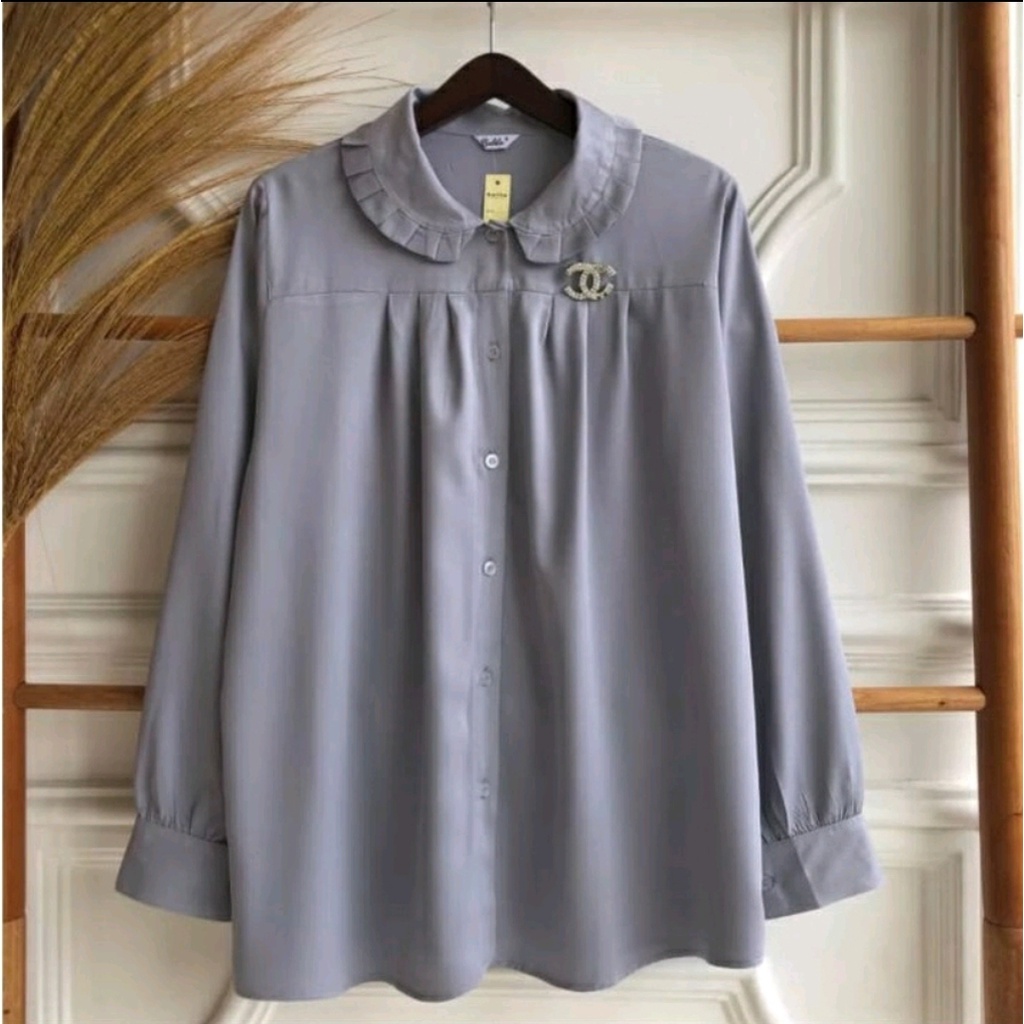 (MGA) BLOUSE BELLE FULL KANCING DAILY BUSUI WANITA BLOUSE AIRFLOW