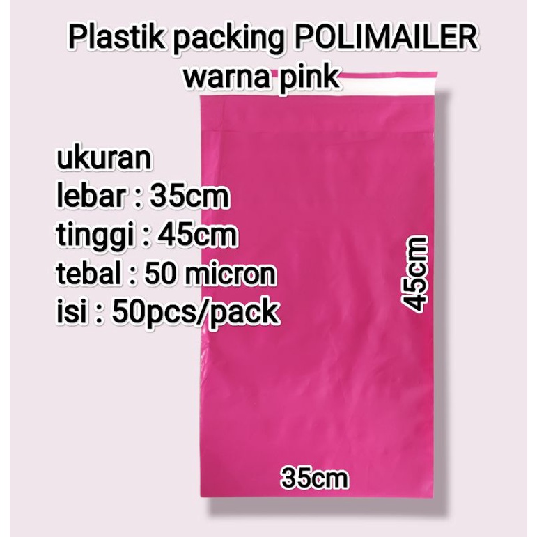 

Polymailer pink ukuran 35x45/ plastik packing
