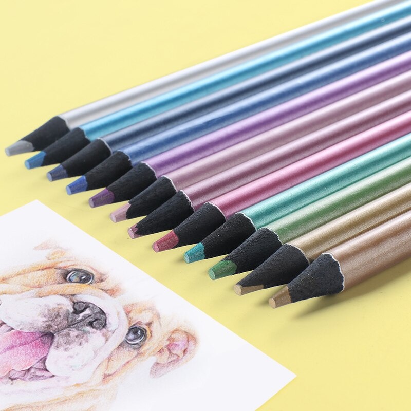 

Brutfuner 12pcs Metallic Colored Pencil / Brutfuner Pensil Warna Metalik 12pcs RB9