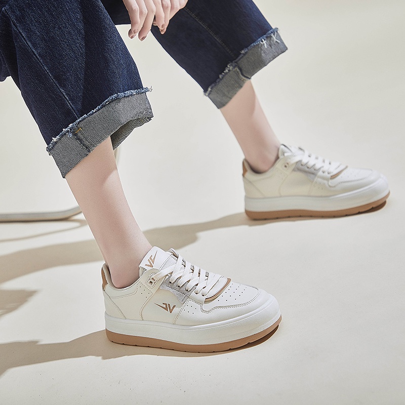 [Import] Taspopo Sepatu Sneakers Putih Wanita Korea Sepatu Casual Murah