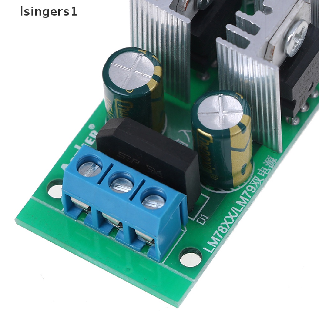 (lsingers1) Lm7815 + LM7915 Modul power supply regulator Tegangan Ganda 15V