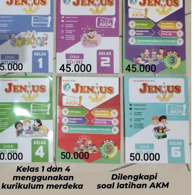 

Sudah READY.. Buku Jenius Tematik Kelas 1-6 Semester I Tahun Ajaran 2022-2023