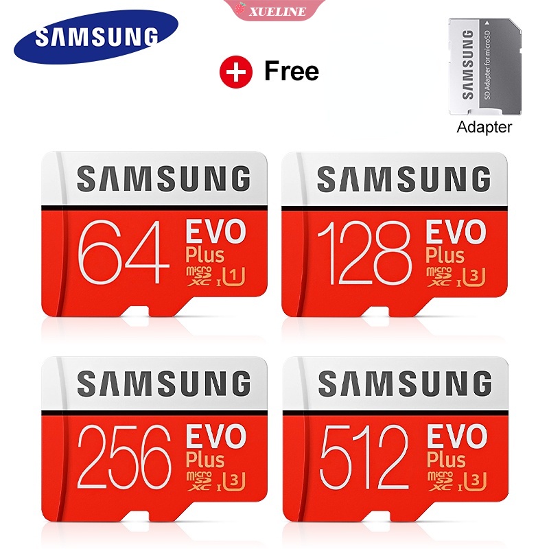 Evo + Kartu Memori Micro SD 128GB SDHC 100mb / s Class10 32GB 64GB 256GB 512GB C10 UHS-I TF / SD Card