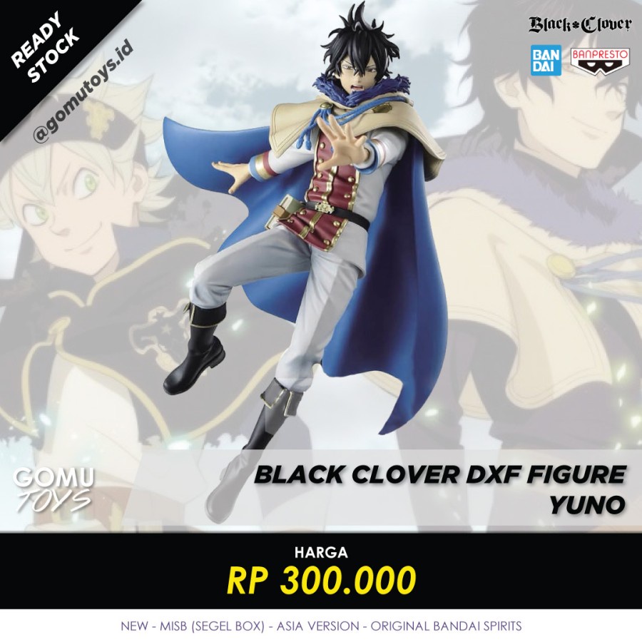 Black Clover Yuno DXF Action Figure Bandai Banpresto Original