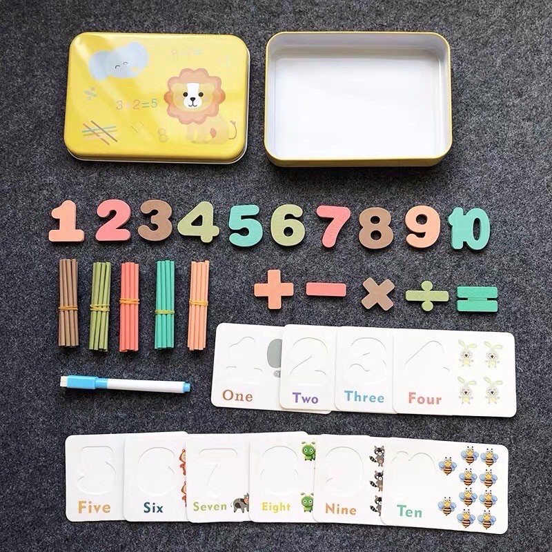 learning number counting wipe clean box - belajar berhitung - mainan edukasi anak