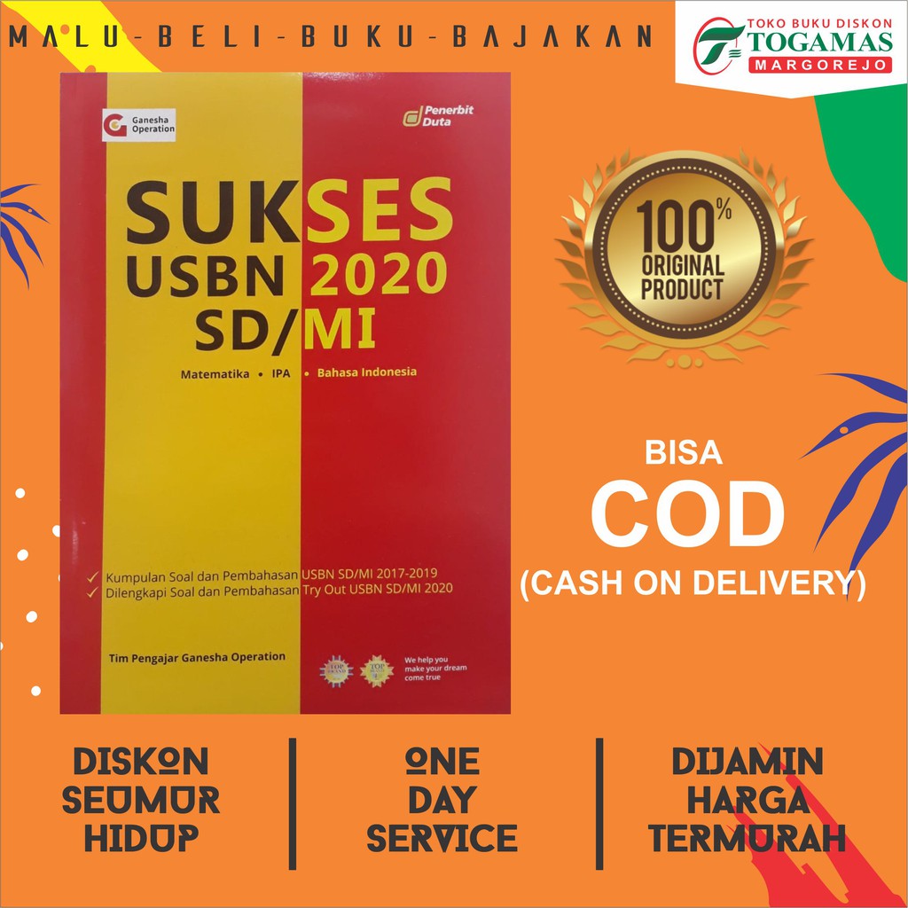 Sukses Usbn Sd Mi 2020 Kunci Jawaban Oleh Tim Pengajar Ganesha Operation Shopee Indonesia