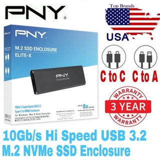 PNY SSD M.2 NVME ENCLOSURE ELITE-X USB 3.2 & C 3x4 4x4 Casing SSD M2