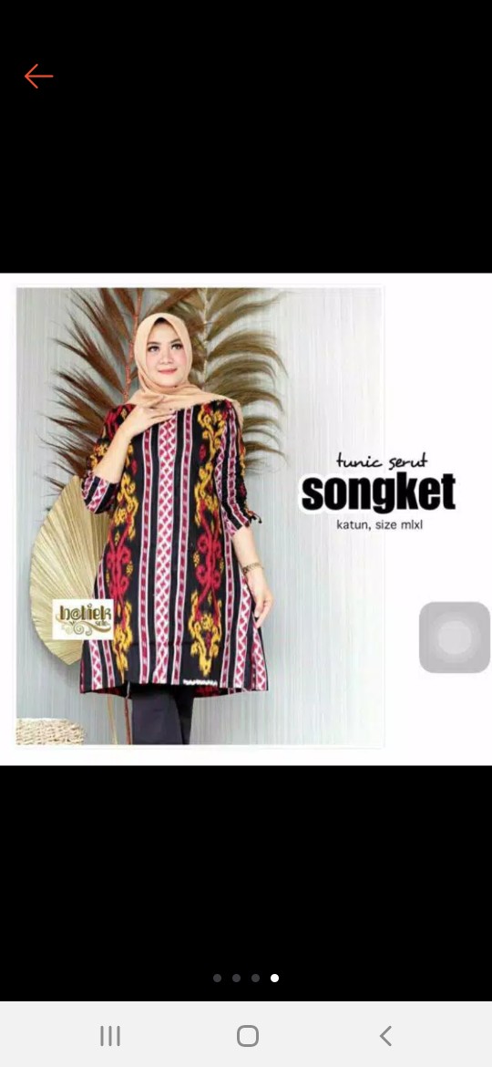 Murah Terlaris Serut Genes Jelita Tunic Navbor Yelbor Whitbor Creambor Tunik Batik