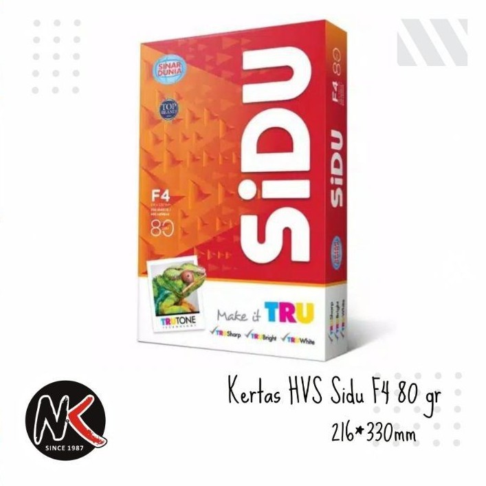 

kertas HVS/Kertas Print/Kertas Fotocopy/Copy Paper/Fotokopi F4 Folio 80 gr (80gr) SIDU SINAR DUNIA