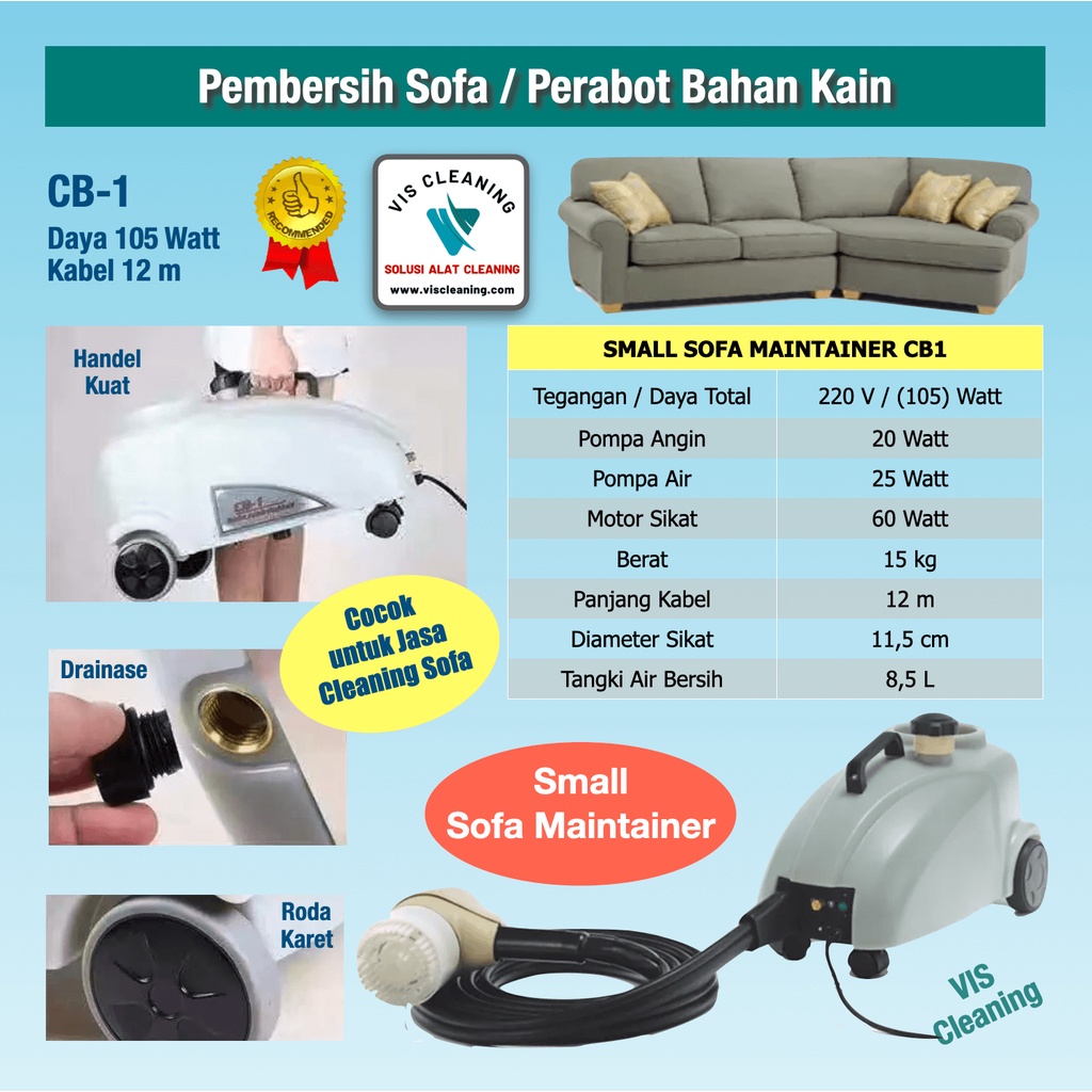 Small Sofa Maintainer / Extractor CB-1 (Pembersih Sofa)