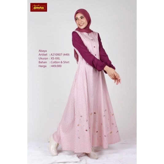 BAJU GAMIS DANNIS ABAYA A210907 DEWASA GAMIS WANITA GAMIS CANTIK DANNIS COLLECTION DANNIS TERBARU