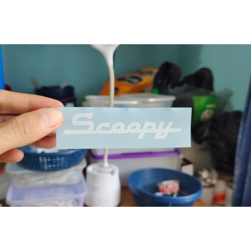 stiker motor Honda Scoopy custom cutting stiker murah
