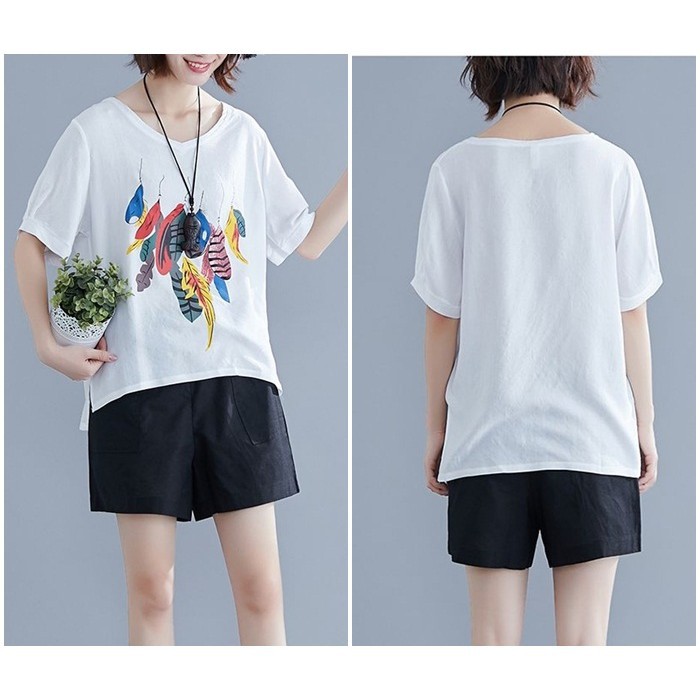 [baju wanita korea]  Baju Atasan Wanita Blouse Korea Import Merah Putih Biru Jumbo