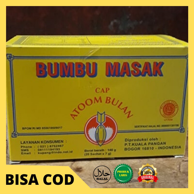 

1 Box Bumbu Cap ATOOM BULAN Penyedap Rasa Semua Masakan
