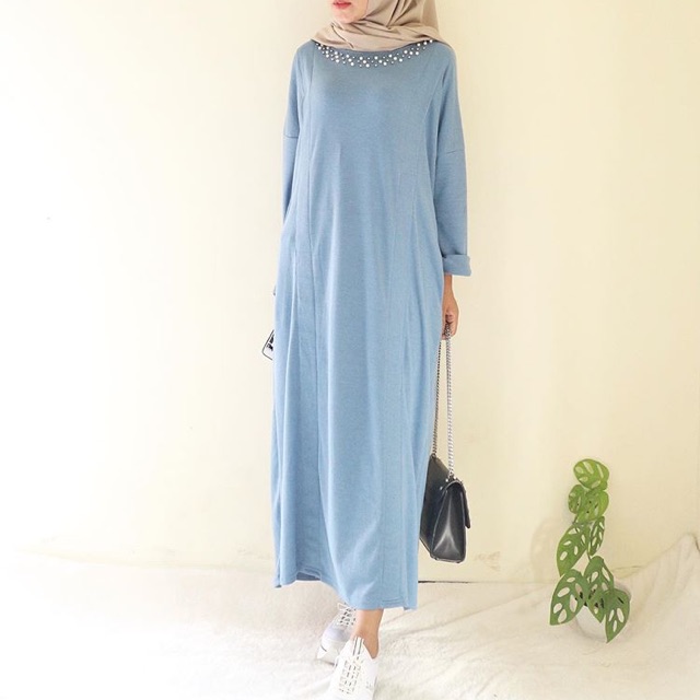 Midi dress busui, gamis busui, midi dress muslim, gamis busui friendly, baju busui friendly, gamis