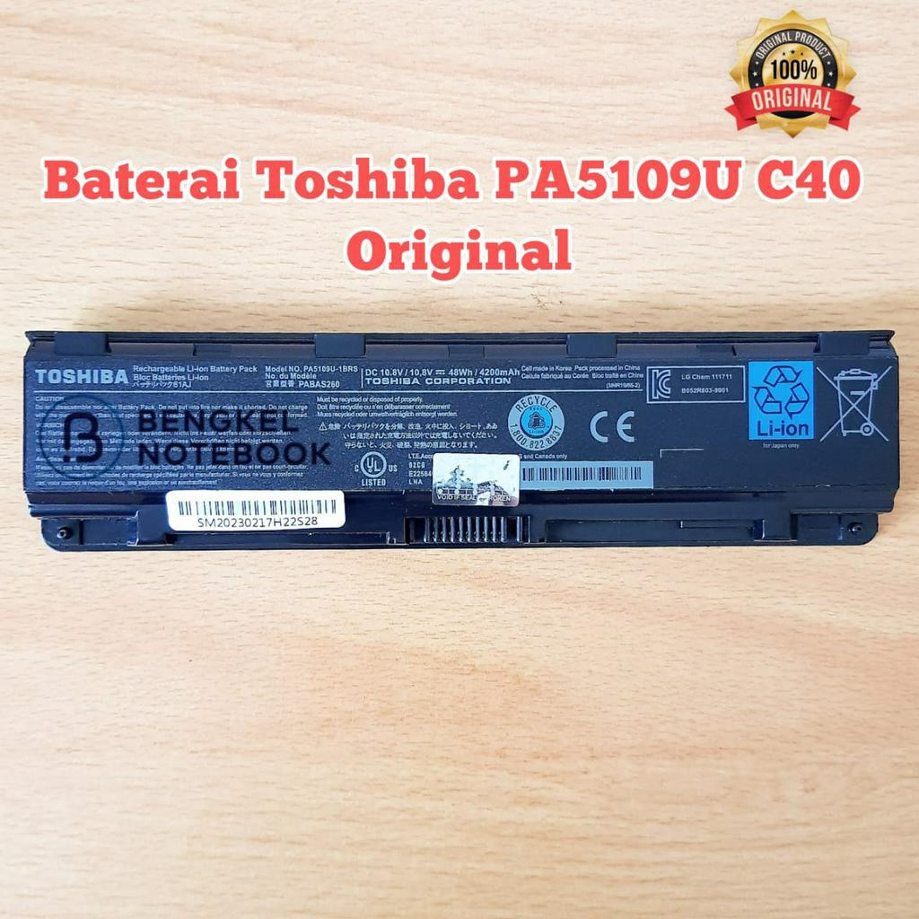 Baterai Toshiba PA5109U TOSHIBA C40 C40A C50 C50D C55 C40-A C40-B C40D-A C40D-B PA5108U PA5110U Original