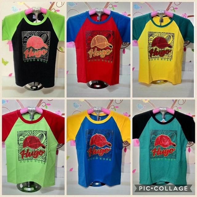 Kaos baju branded HugoBoss anak cowok laki katun keren bagus murah enak dipakai berkualitas adem