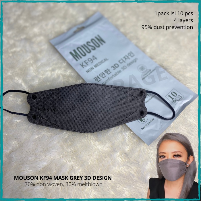 Masker Unisex Mouson KF94 Mask 3D Design 4 Lapis