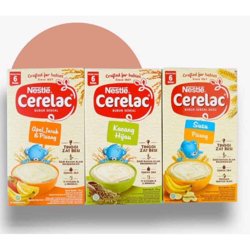 Nestle Cerelac | Bubur Bayi Instan | Makanan Bayi | Mpasi 120 gr |