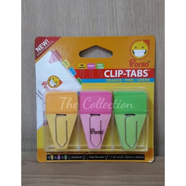 

BEST SELLER ATK0025 POLOS Klip Pembatas Kertas PCT-009A Paper Clip Tab 2in1 Pronto TERJAMIN