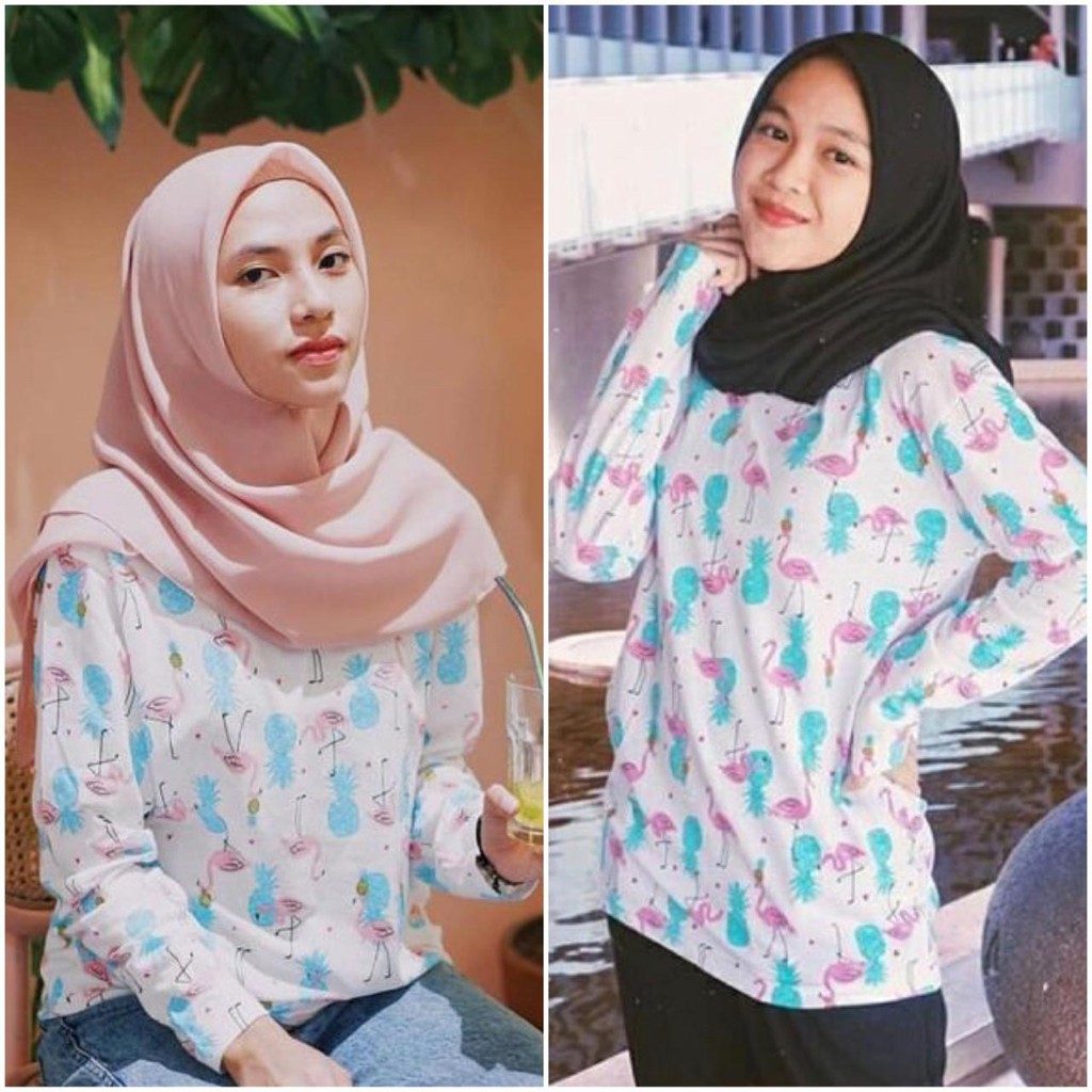 Baju Murah Tanah Abang SUMBER FASHION BAJU  ATASAN WANITA tangan panjang FLAMINGGO 