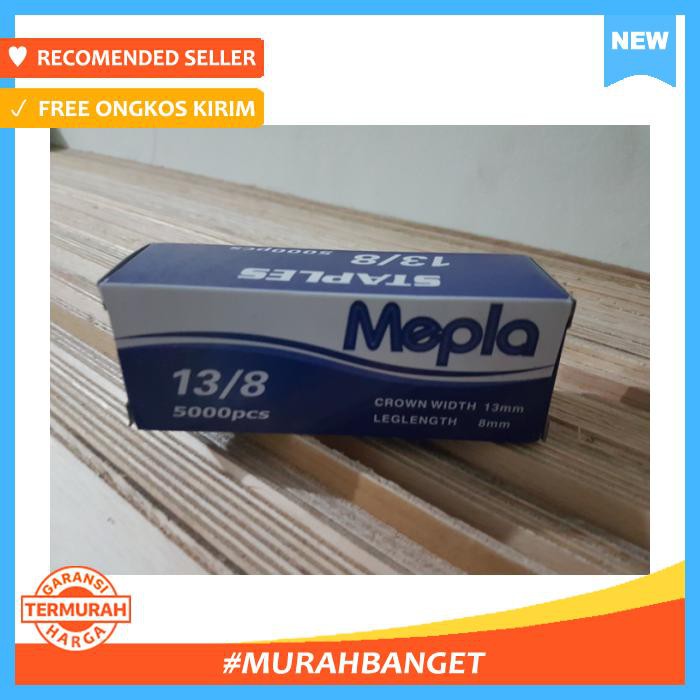 

Staples - 13/8 Mepla Isi Tembak Stapler Gun Nail Tacker 13 / 8 Mm Mepla - Pengikat & Perekat