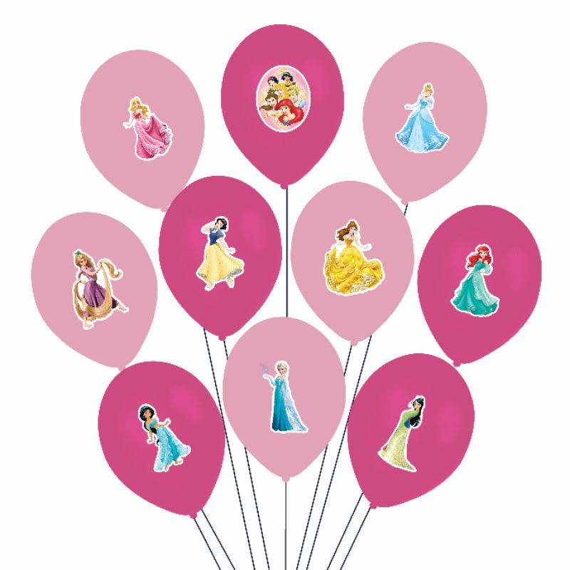 BALON PRINCESS HAPPY BIRTHDAY BALON HBD BALON KARET METALIK BULAT POLOS DEKORASI ULANG TAHUN DEKOR U
