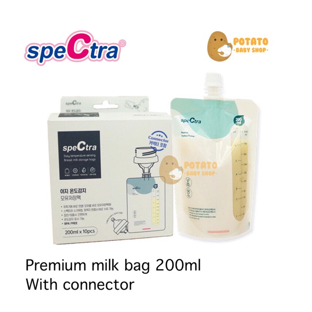 Kantong Asi Spectra premium milk bag with connector &amp; REFILL