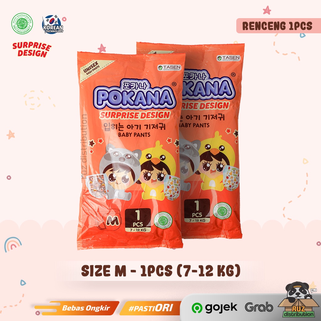 Pokana Pants S M L XL XXL - Popok Bayi Renceng Diapers Popok Satuan