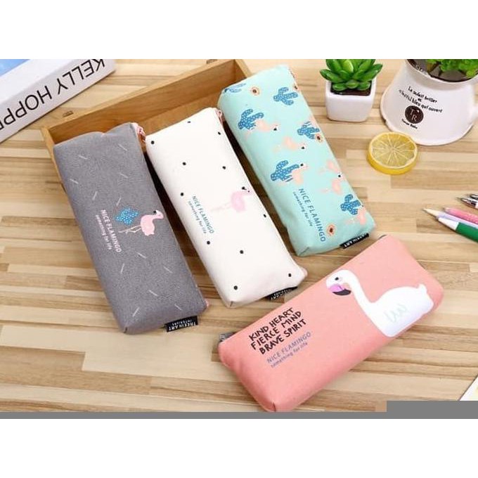 

Tempat Kotak Pensil Alat Tulis Pencil Case Pc04 Flamingo