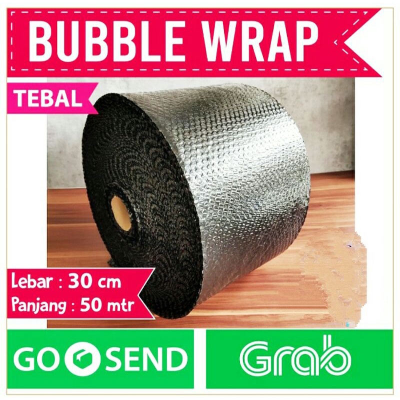 

Buble wrap tebal warna hitam tebal 30cm x 50m