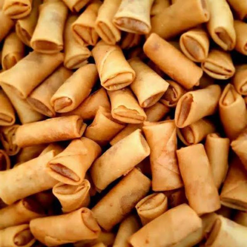 

Cemilan snack murah banjarmasin Sumpia udang kemasan standar