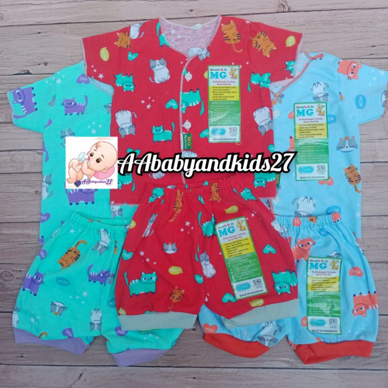 DAPAT 3STEL!!!MOMS GIFT SETELAN BAJU BAYI LENGAN PENDEK FULL PRINTING SNI HIGHT QUALITY