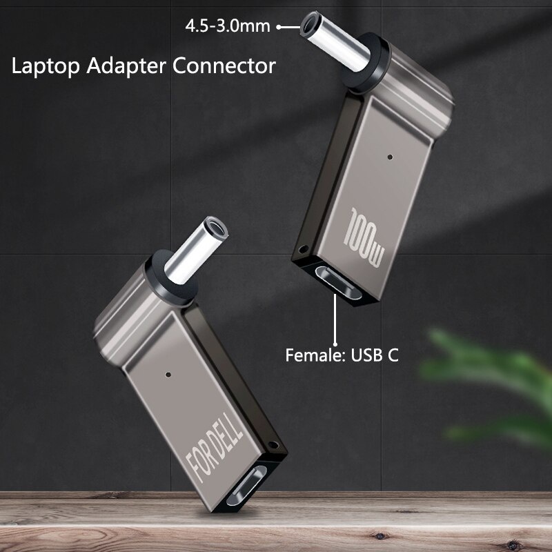 Konektor USB Type-C to DC Male Plug 100W PD Adapter Charger Laptop