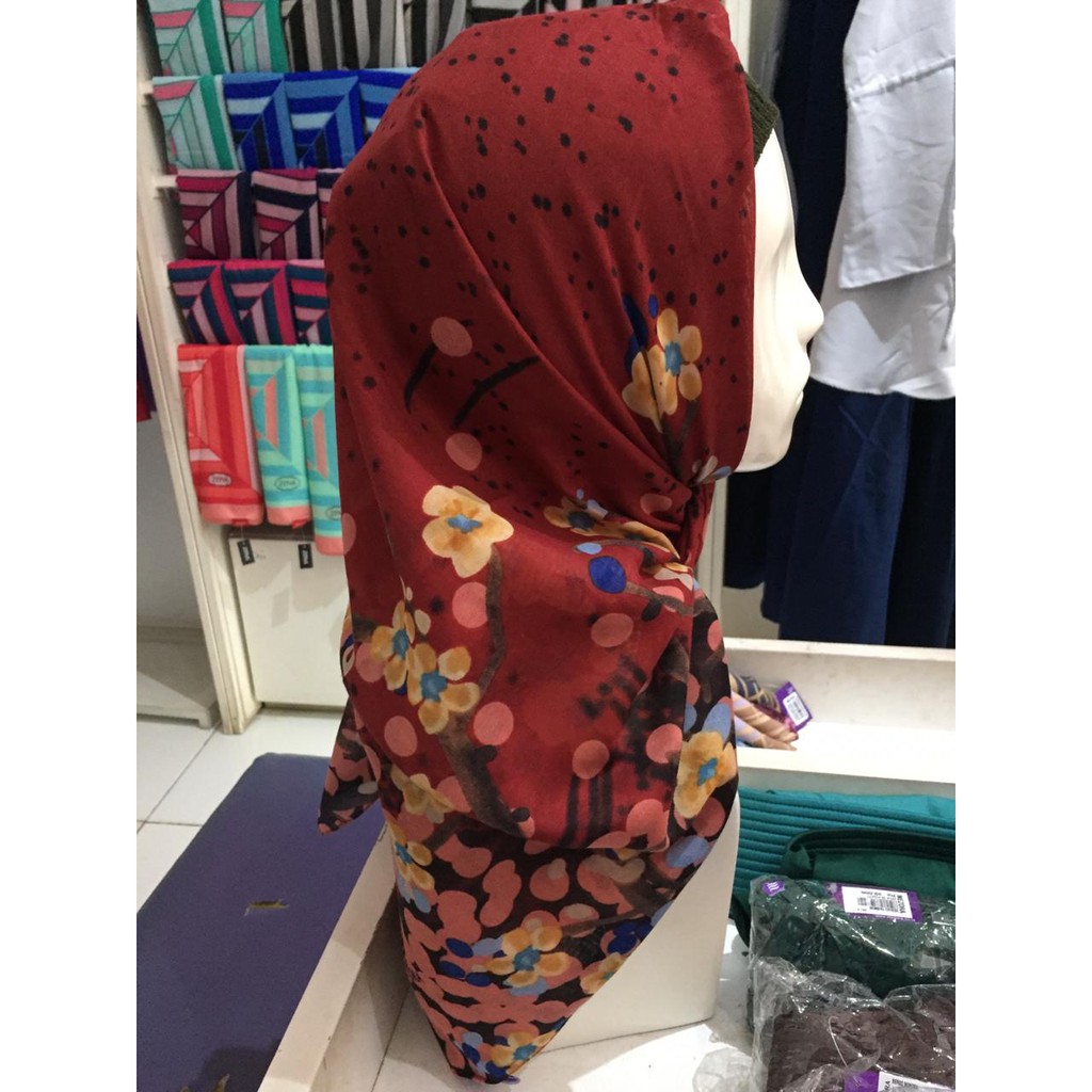 jilbab segi empat mezora berau red