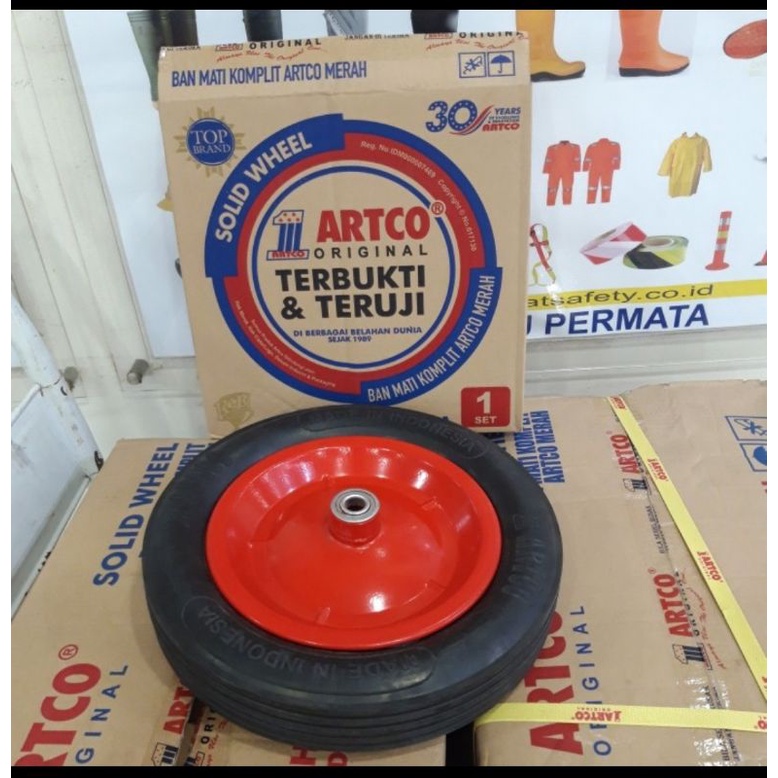 Ban Mati Troli Sorong Gerobak Pasir Artco Komplit Original