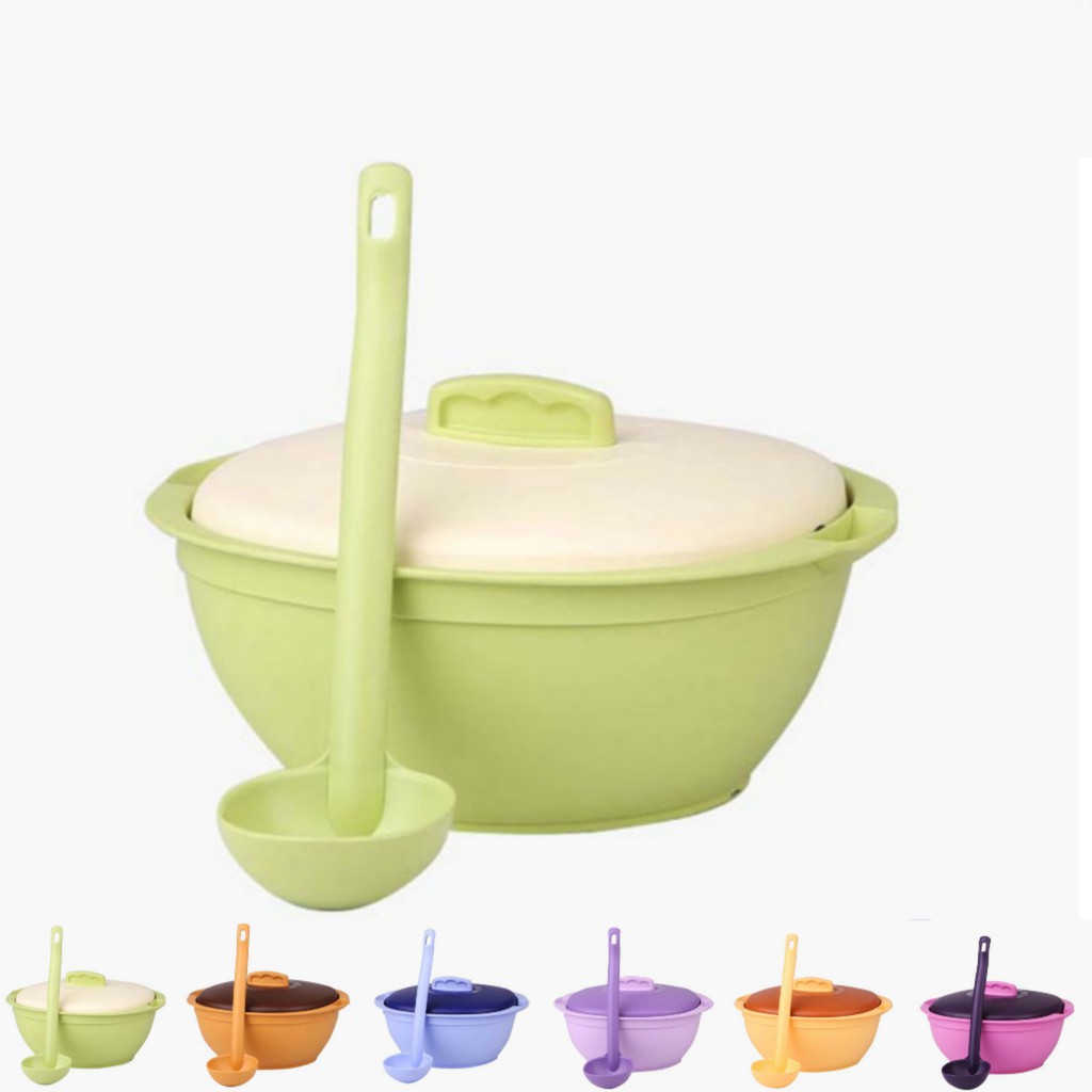 Twin Tulipware SOUP SERVER with Ladle MANGKOK SAYUR Mangkuk Sup Tulipware Kita