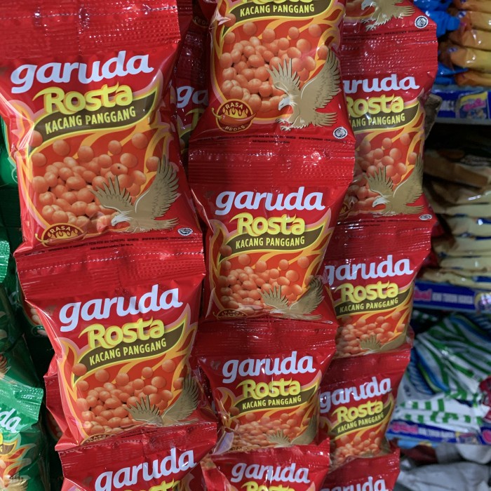 

54eh Garuda Rosta Kacang Panggang 11 Gram Rasa Pedas. Renceng Isi 10 Sachet 60Jh