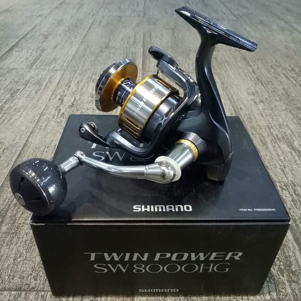 Rel Pancing Reel Pancing Shimano Twin Power 15 SW 8000 HG 10 1 bb Katrol Pancing Gulungan Pancing