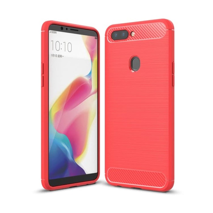 SS8430 - BRUSHED COMBINATION CASE OPPO R11S PLUS RED