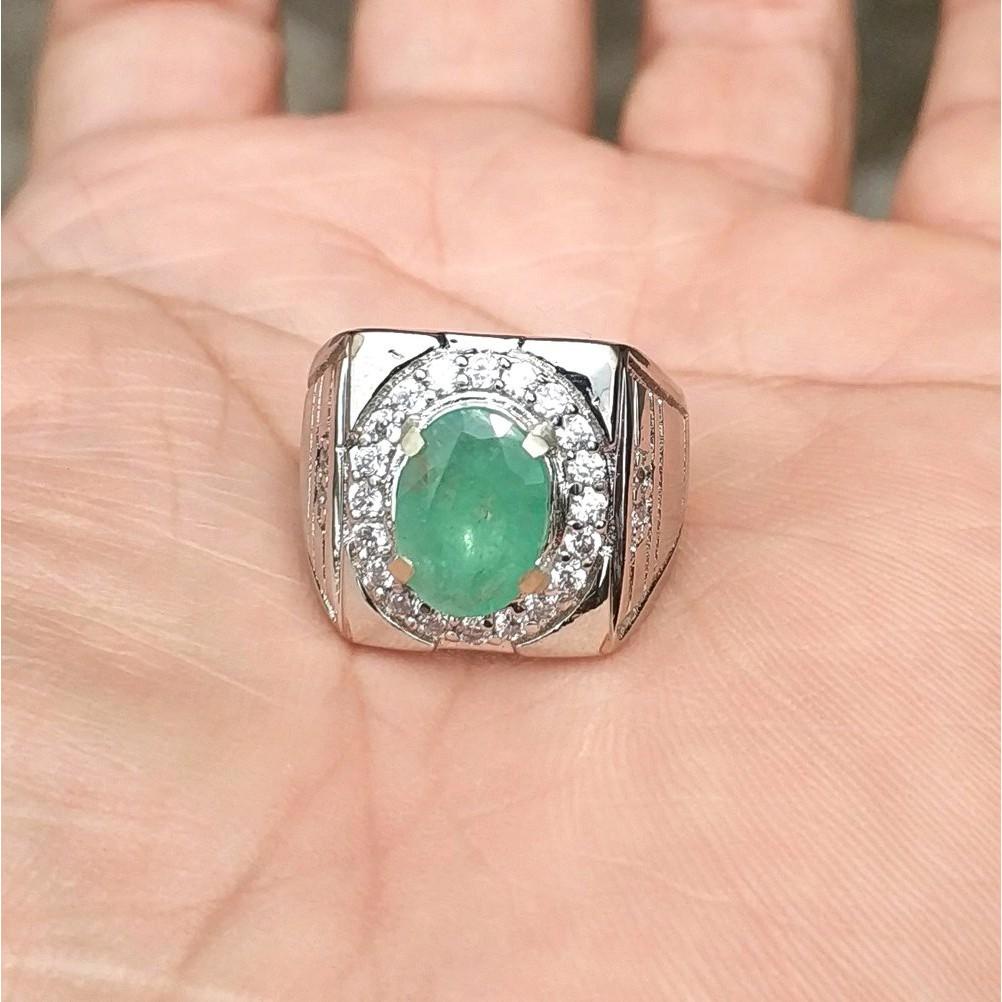 CINCIN BATU PERMATA NATURAL JAMRUD EMERALD BERLY ORIGINAL FREE MEMO