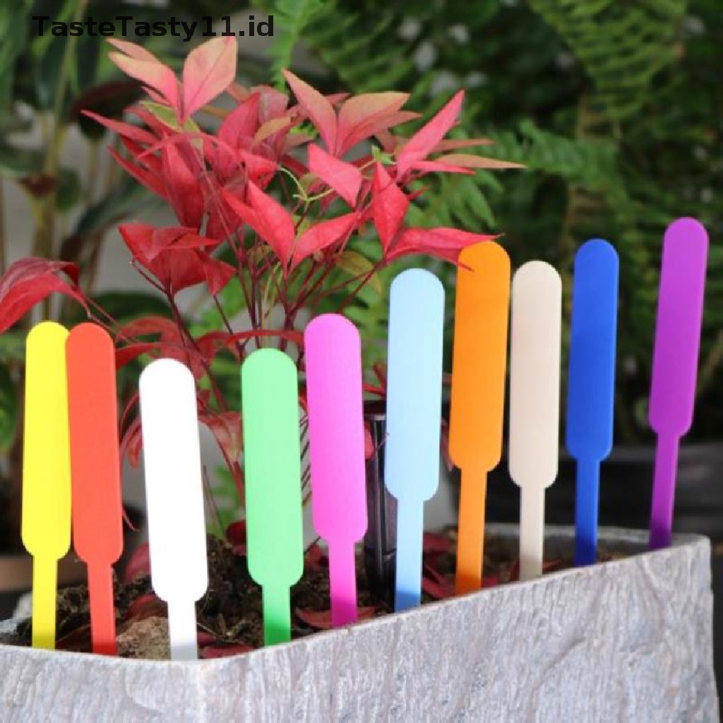 【TasteTasty】 100PCS Garden Plant Labels Waterproof Plastic Tags Nursery Markers Flower Pots .