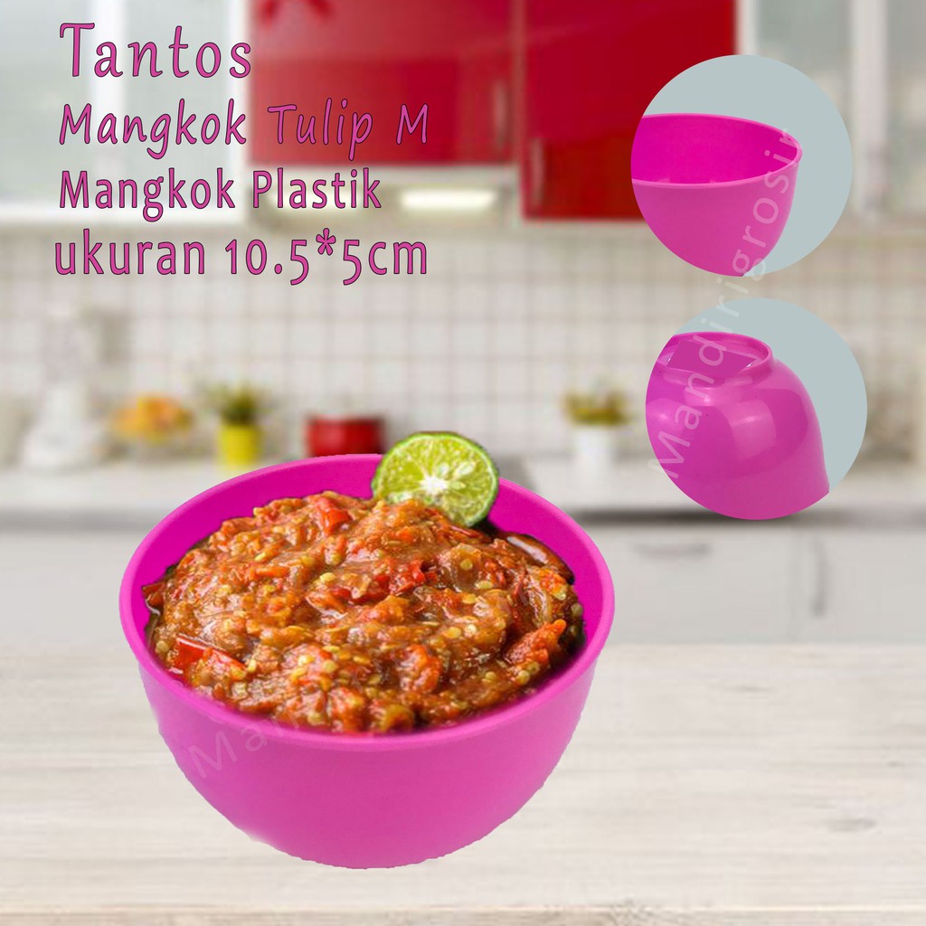 Mangkok plastik * Mangkok Tulip M * Pink *5162