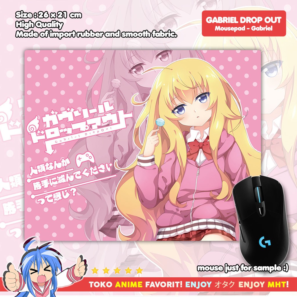 Mousepad Anime Gabriel Drop Out : Gabriel