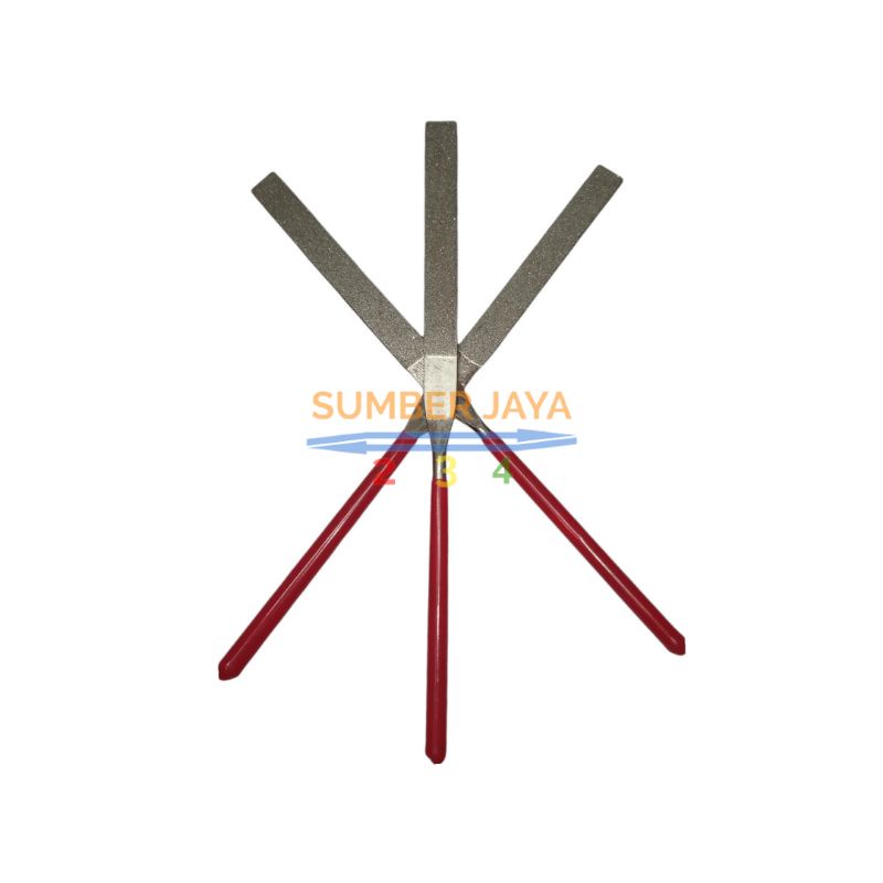 Kikir intan diamond gepeng 5mm / kikir gagang karet gepeng TERMURAH